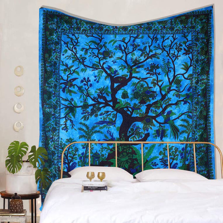 Olivenorma Green Tree Of Life Wall Hanging Psychedelic Tapestry