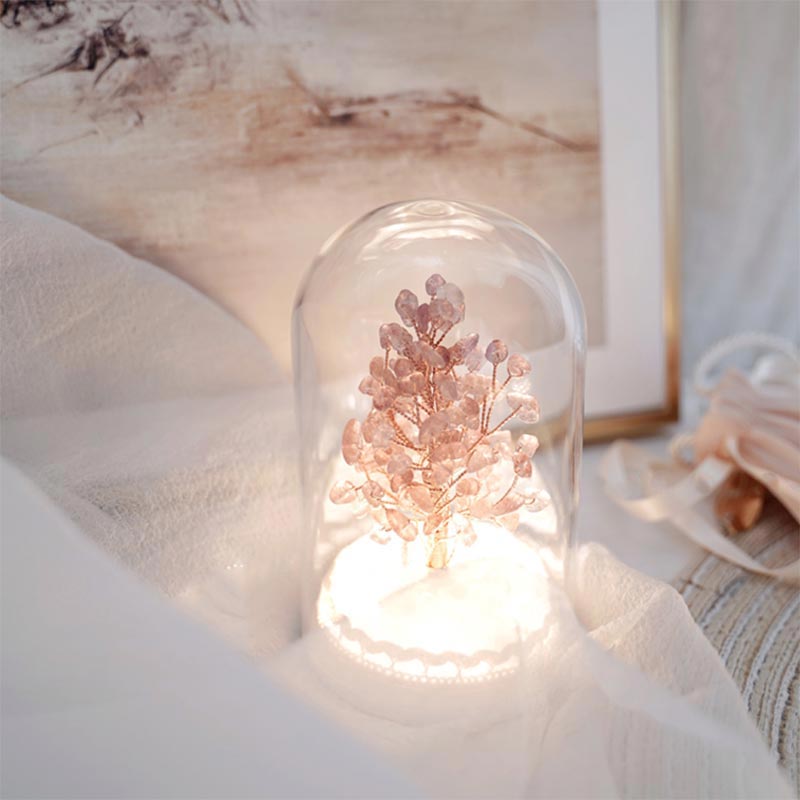 Olivenorma Christmas Tree Crystal Stone Night Light Decoration