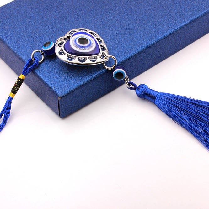 Olivenorma Blue Evil Eye Tassel Car Ornament