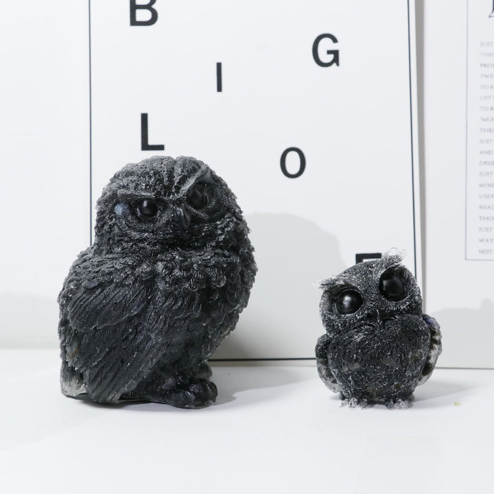 Olivenorma Natural Crystal Owl Carved Gemstone Ornament - image 16
