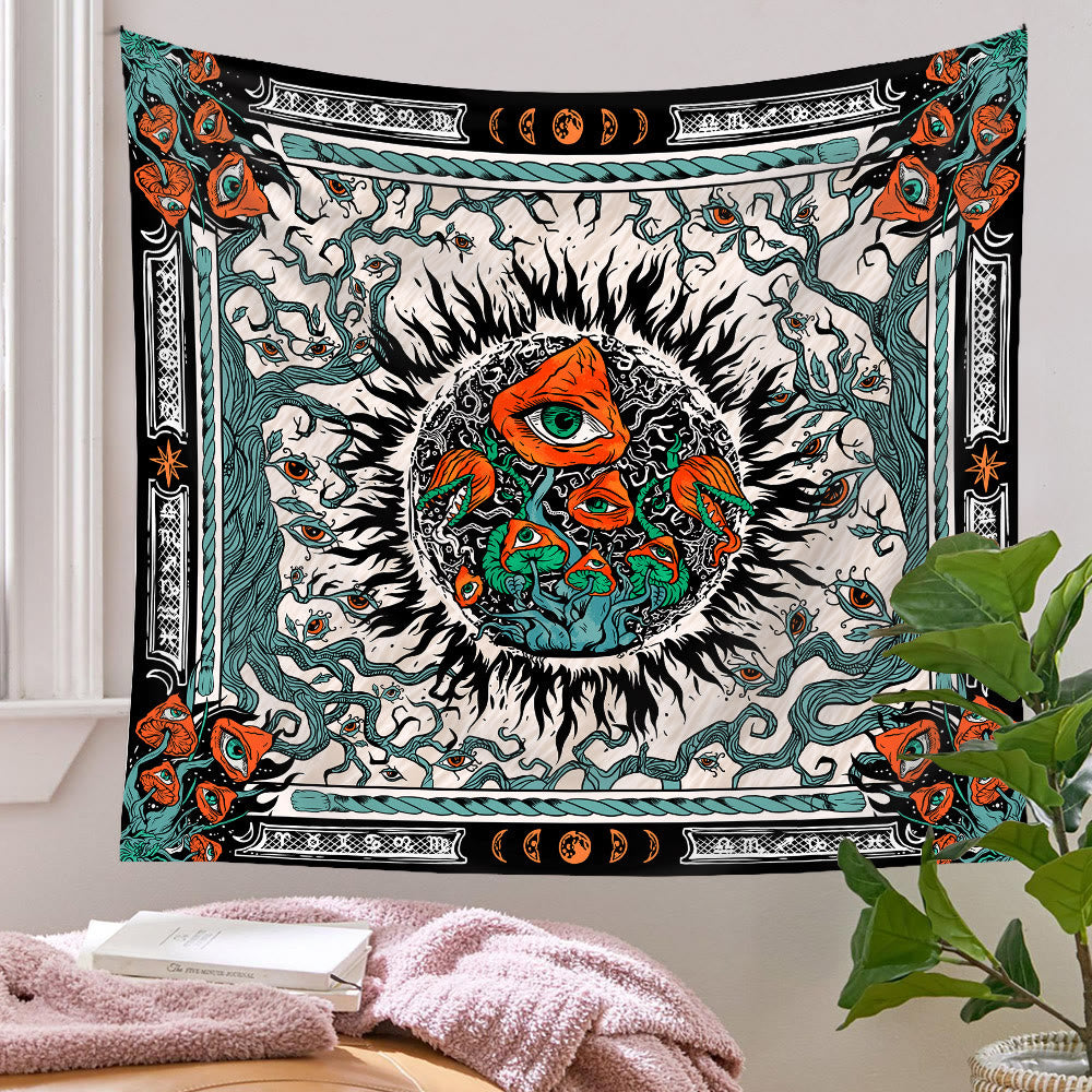 Olivenorma Trippy Mushroom Wall Tapestry