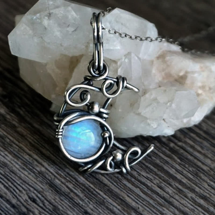 Olivenorma Bohemia Moonstone Moon Necklace - Necklace - image 0