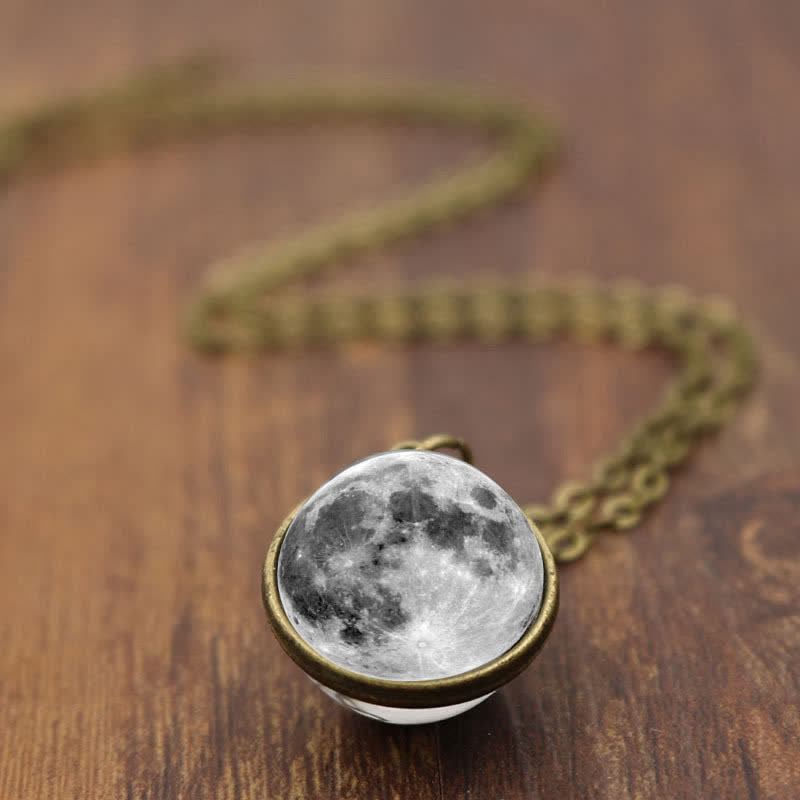 Olivenorma Vast Universe Galaxy Necklace - Grey Moon#Bronze - image 14