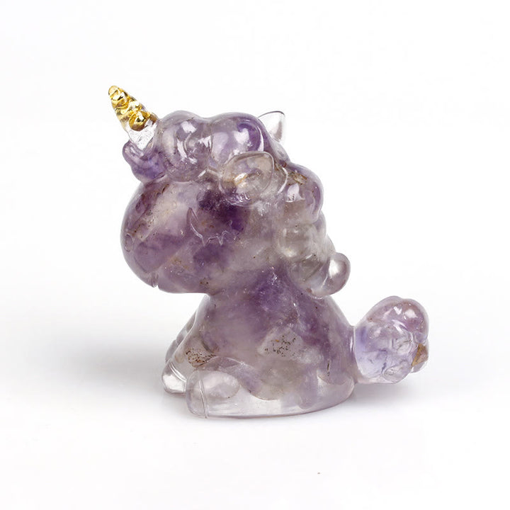 Olivenorma Crystal Unicorn Gemstone Decoration