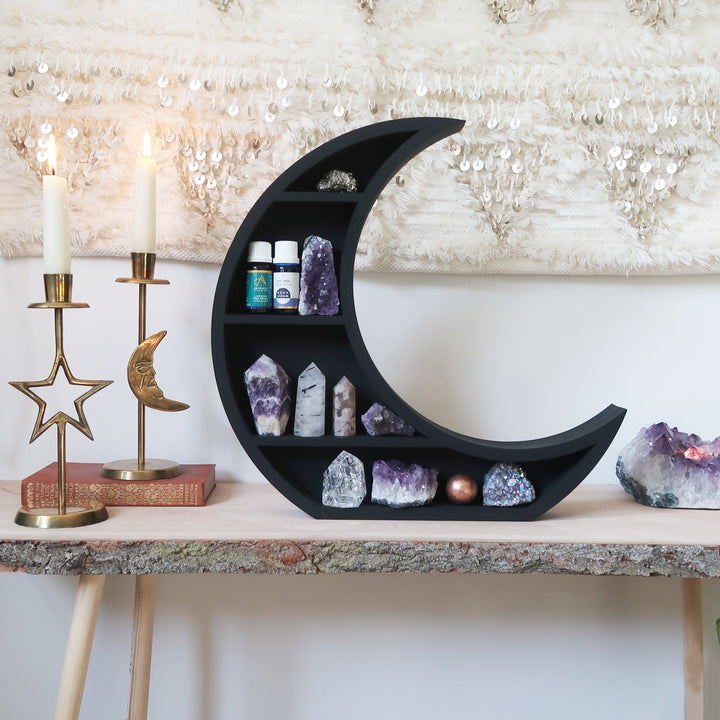 Olivenorma Handcrafted Moon Crystal  Shelf