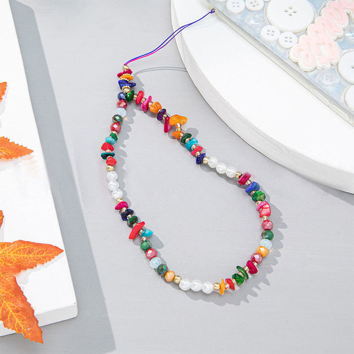 Olivenorma Colorful Gravel Pearl Color Matching Mobile Phone Strap