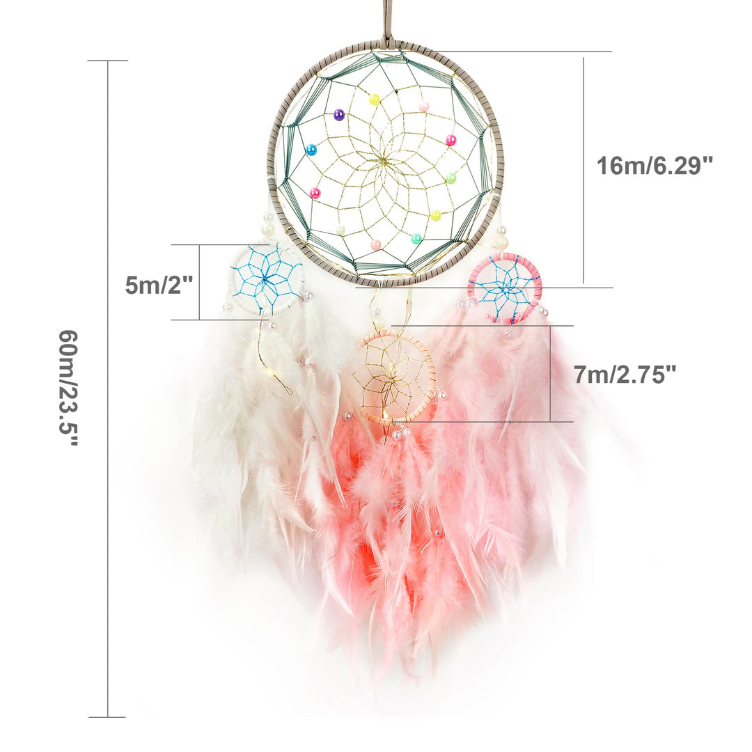 Olivenorma Indian Style Three Ring Feather Dream Catcher