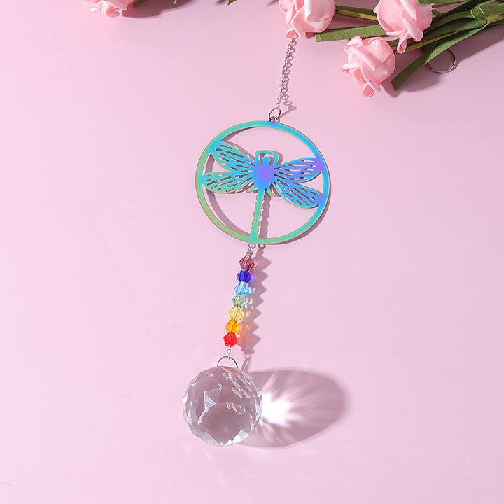 Olivenorma Clear Crystal Hanging Chakra Beads Wind Chime Suncatcher