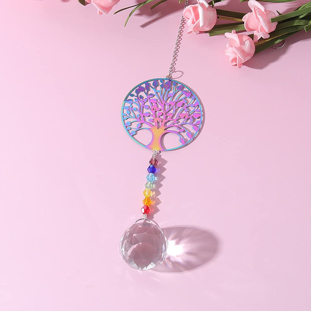 Olivenorma Clear Crystal Hanging Chakra Beads Wind Chime Suncatcher - image 13