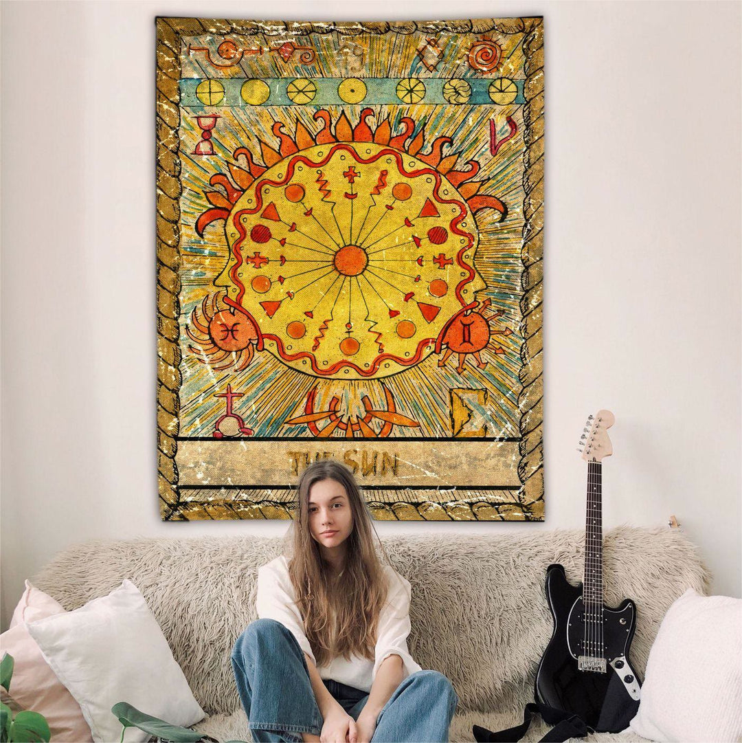 Olivenorma Witch Fairy Zodiac Horoscope Tapestry Pattern - 150*200cm - Flannel - THE SUN - image 8