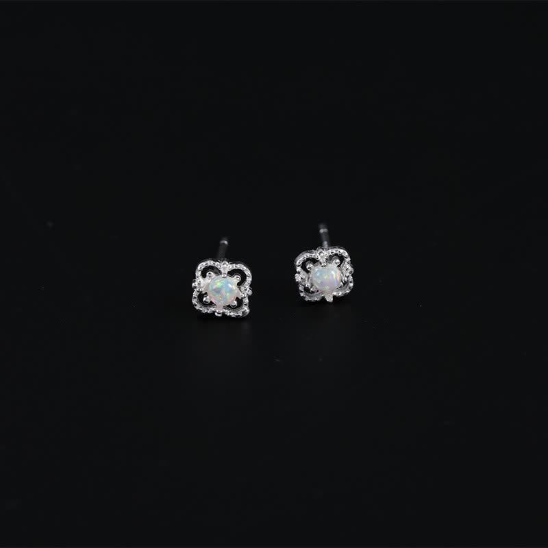Olivenorma Delicate Vintage Opal Rhombic Earrings