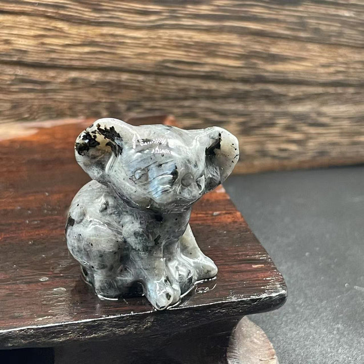 Olivenorma 1.2 Inches Carved Cute Koala Figurine Gemstone Decoration