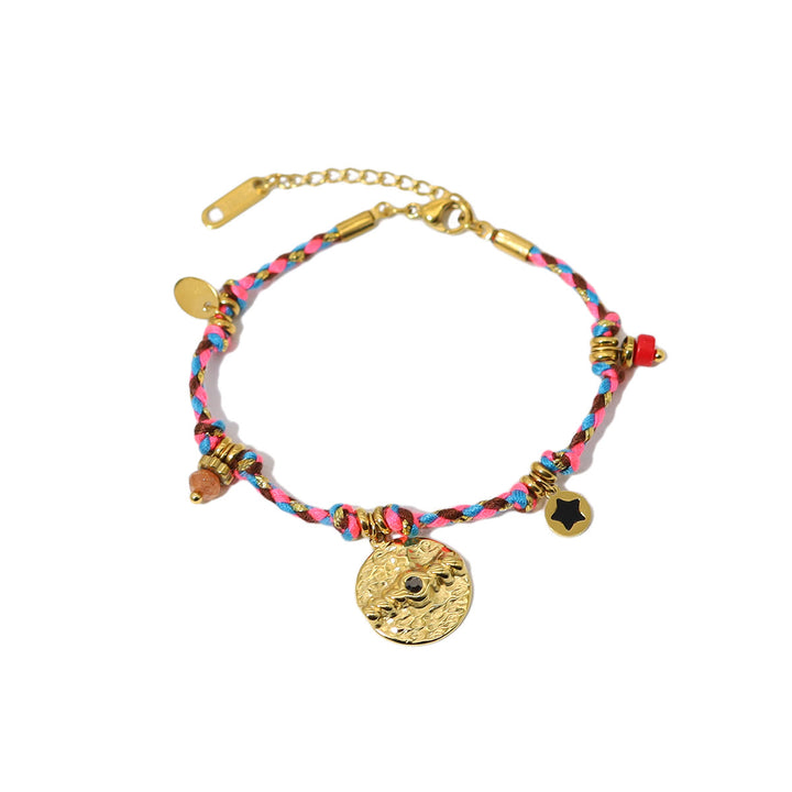 Olivenorma Bohemian 18k Stainless Steel Vintage Braided Bracelet