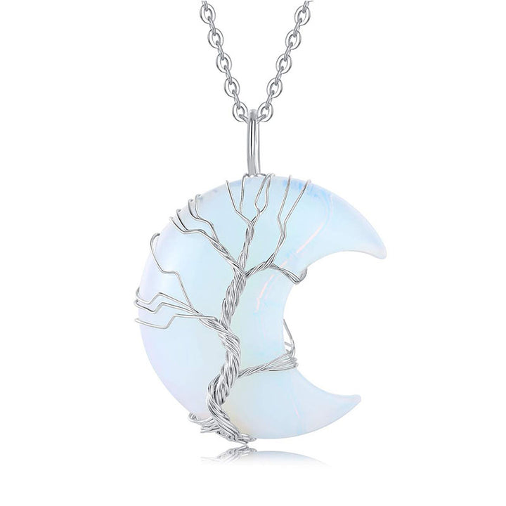 (Clearance 30% OFF / CODE: OFF30) - Olivenorma Natural Chakra Moon Necklace