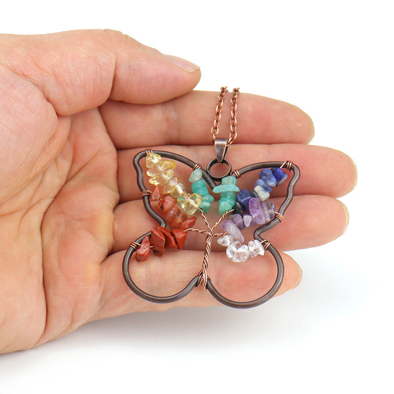 Chakra Butterfly Healing Necklace