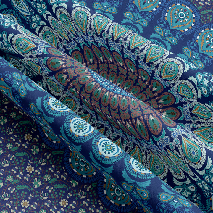 Olivenorma Mandala Peacock Pattern Tapestry