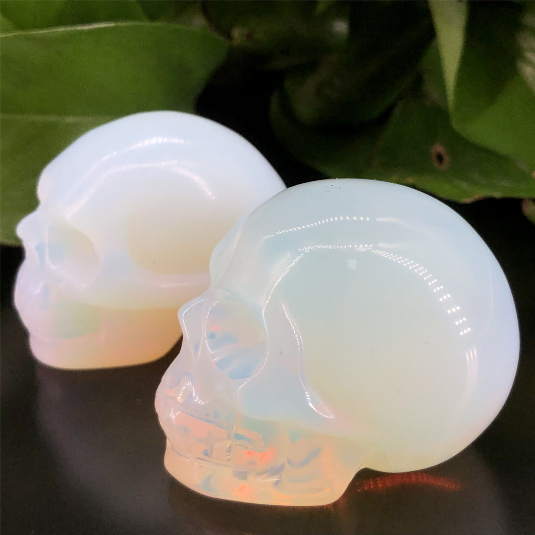 Olivenorma Opalite Crystal Skull Decoration