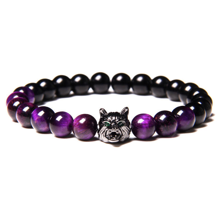 Olivenorma Lapis Lazuli Wolf Bracelet - Purple Tiger Eye - image 15