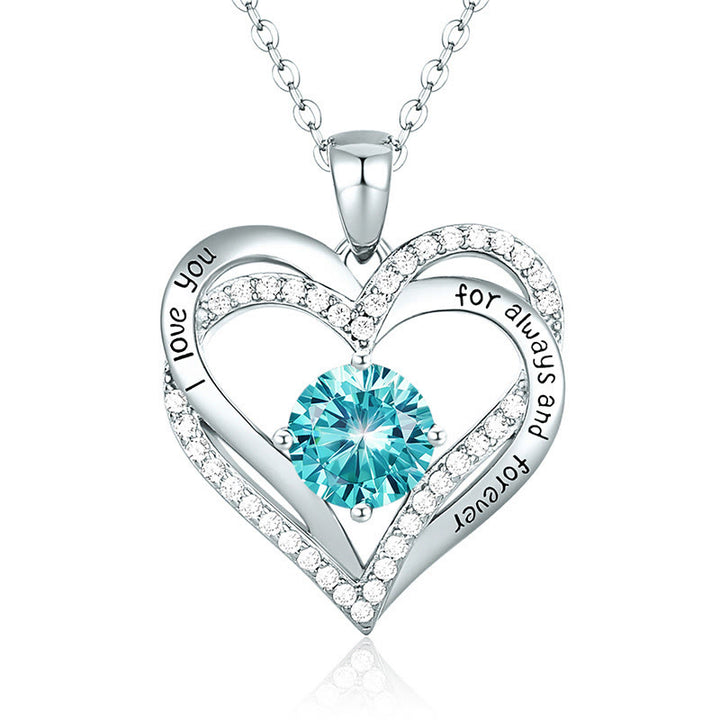 Olivenorma "I Love You Always and Forever" – Forever Love Birthstone Heart Necklace - image 25