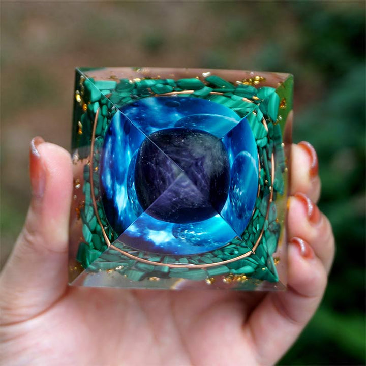 FREE Today: Mystic Union Amethyst & Malachite Orgone Pyramid - image 4