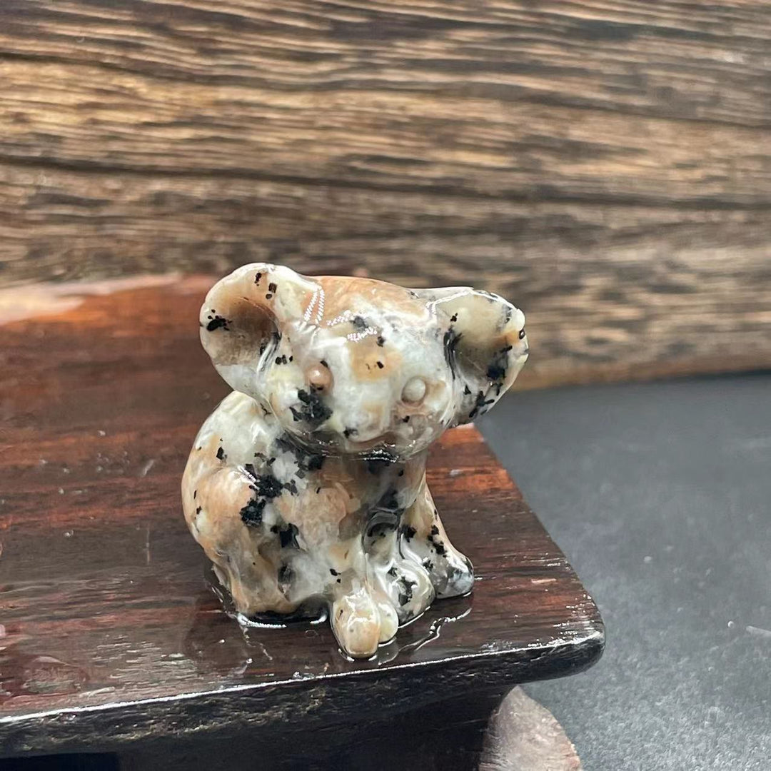 Olivenorma 1.2 Inches Carved Cute Koala Figurine Gemstone Decoration