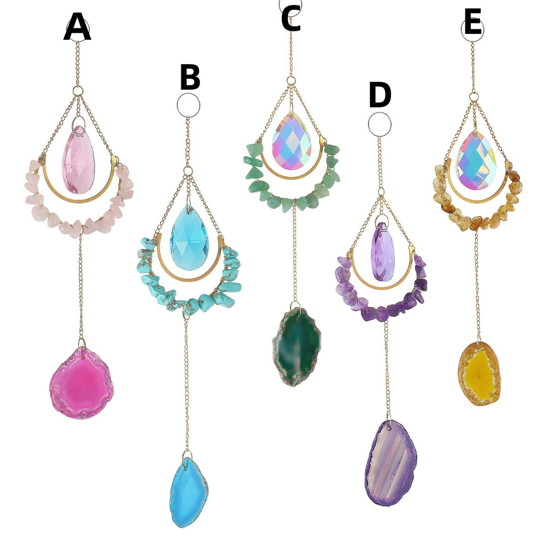 Olivenorma Crystal Suncatchers Moon Boho Decor Wind Chime