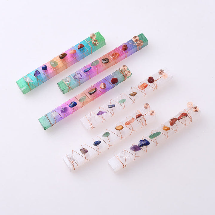 Olivenorma Chakra Moroccan Plaster Crystal Wands