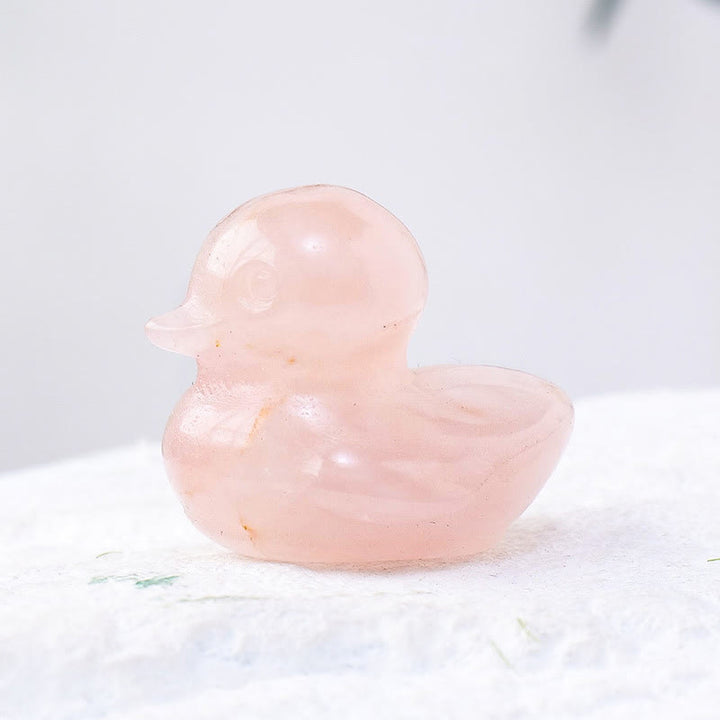 Olivenorma 1.2Inch Quartz Crystal Duck Carving Gemstone Decoration - image 1