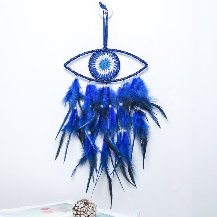 Olivenorma Blue Evil Eye Feather Dream Catcher