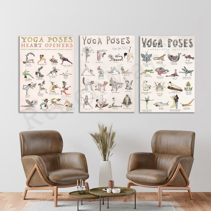 Olivenorma Yoga Partner Pose Heart Openers Poster