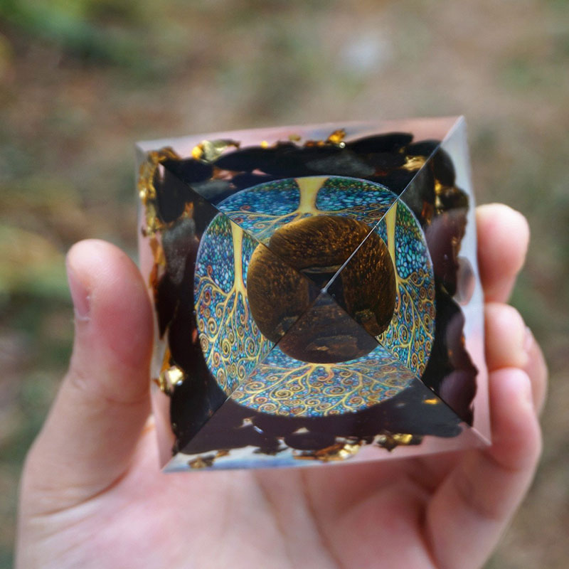 FREE Today: Guardian's Flame-Tiger Eye & Obsidian Protection Orgone Pyramid - image 4