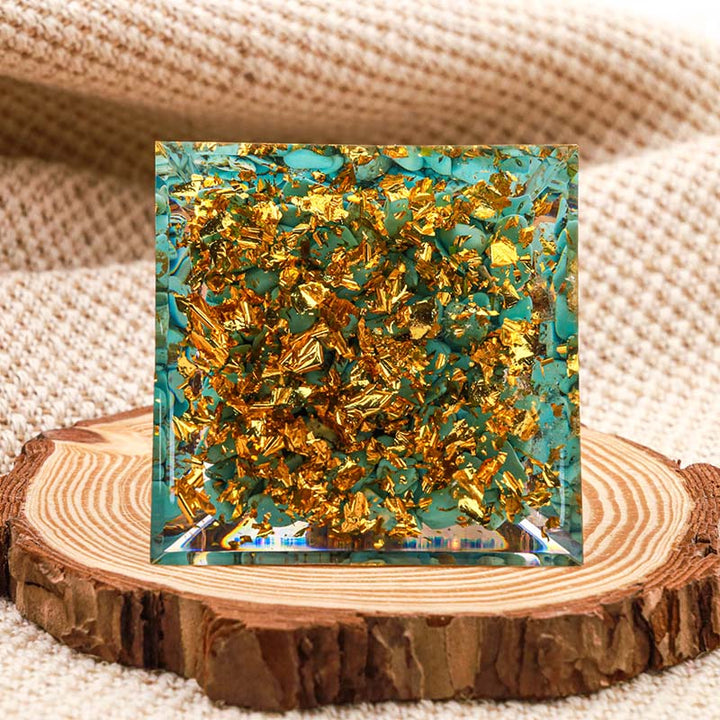 Olivenorma Turquoise Buddha Protection Orgone Pyramid