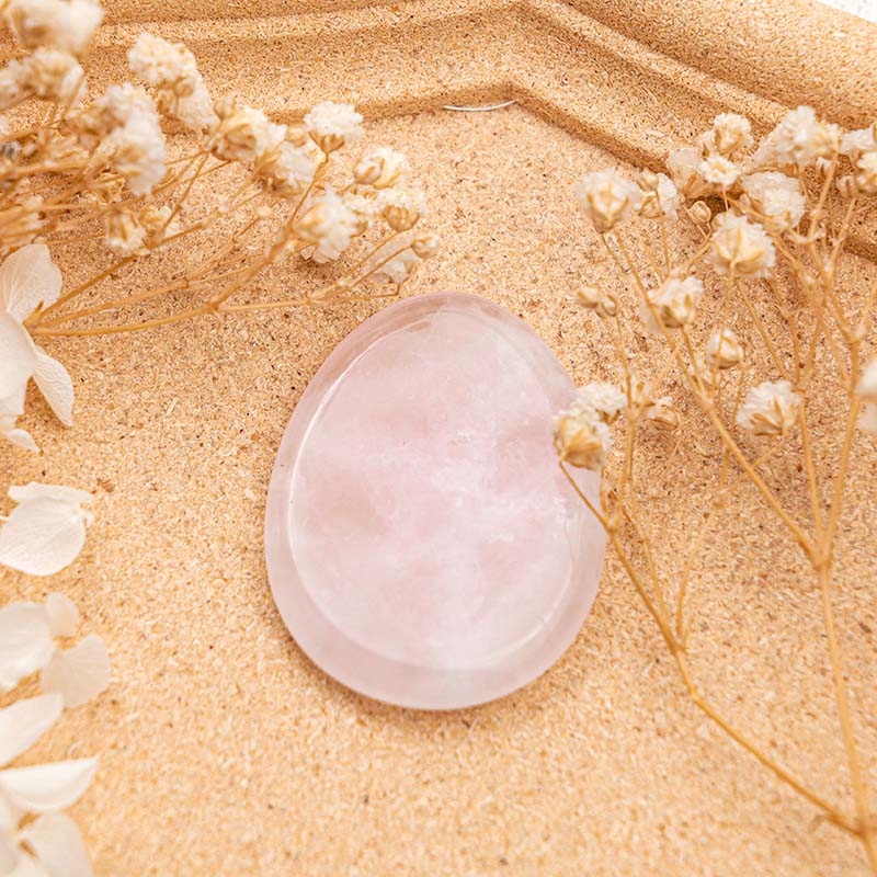 Olivenorma Rose Quartz Healing Thumb Worry Stone