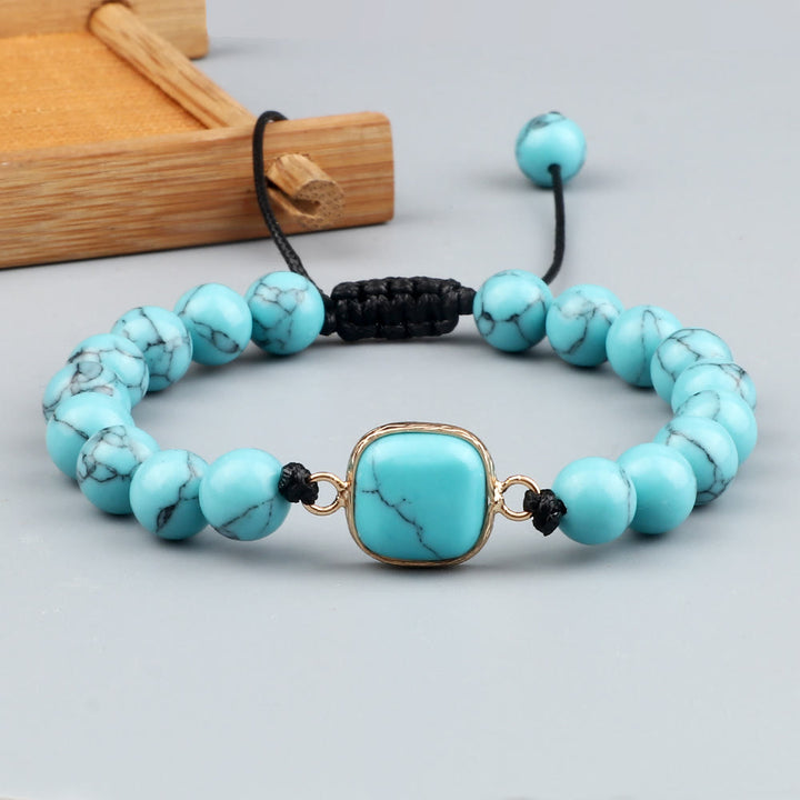 Olivenorma Cat's Eye Stone Beaded Opalite Bracelet