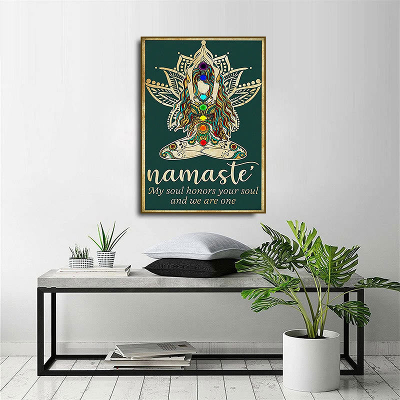 Olivenorma Chakra Yoga Lotus Symbol Poster