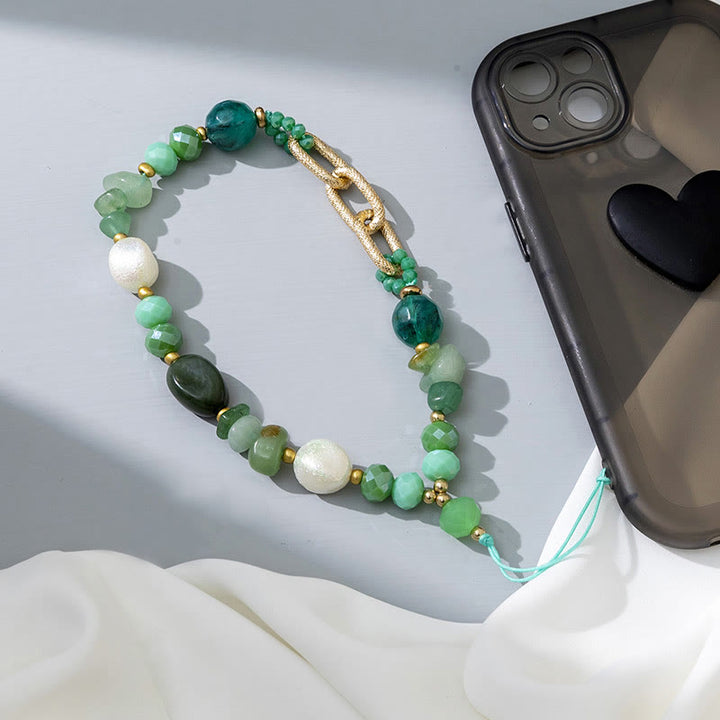 Olivenorma Natural Irregular Stone Beaded Chain Phone Strap - image 4