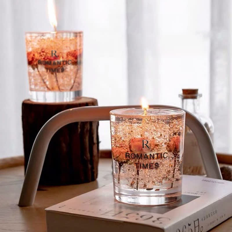 (Clearance 30% OFF / CODE: OFF30) - Olivenorma Romantic Real Flower Aromatherapy Candle