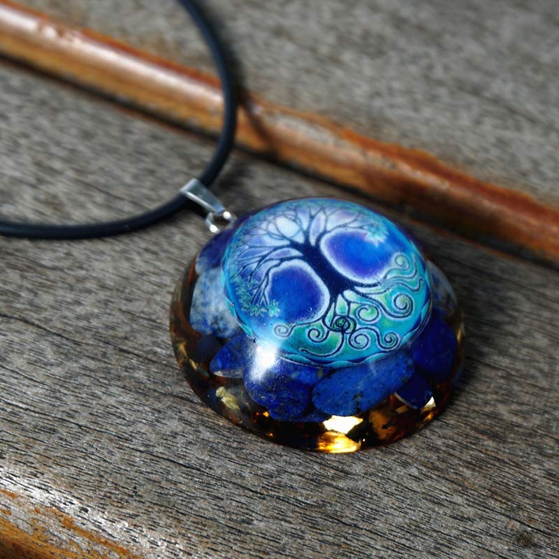 Olivenorma Lapis Lazuli Tree Of Life Reki Necklace