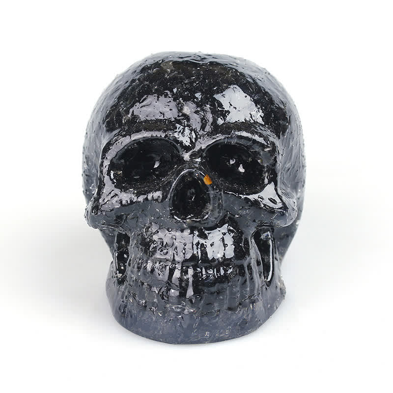 Olivenorma Natural Crystal Skull Gemstone Decoration