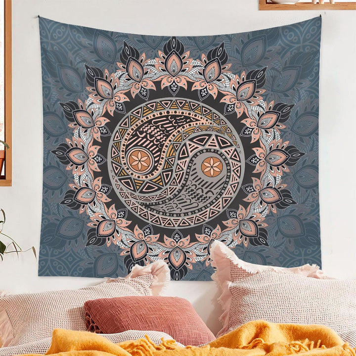 Olivenorma Bohemian Floral Qiankun Circle Pattern Tapestry