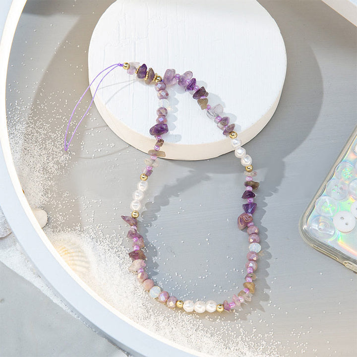 Olivenorma Colorful Gravel Pearl Color Matching Mobile Phone Strap