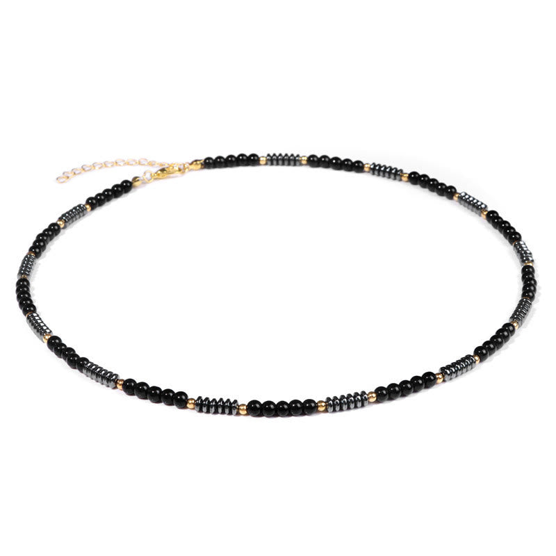 Olivenorma Gemstone & Hematite Necklace