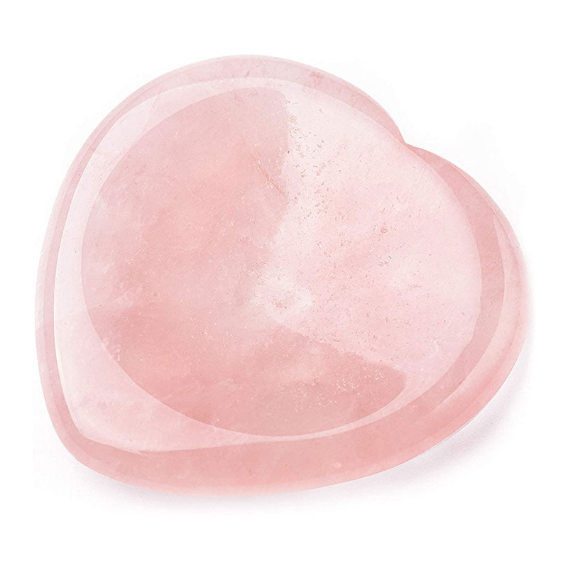 Olivenorma Rose Quartz Heart Thumb Worry Stone