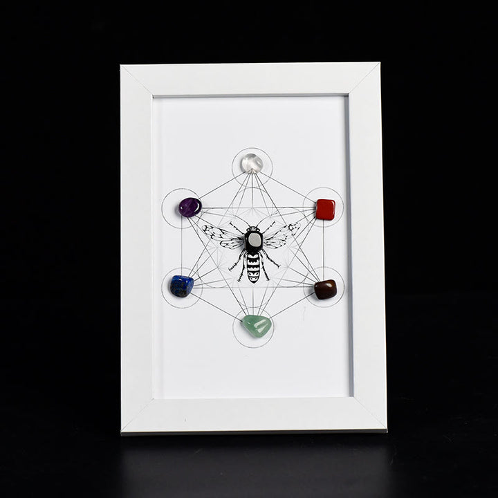 Olivenorma Metatron's Cube Symbol Chakra Stars Moon Photo Frame Decoration