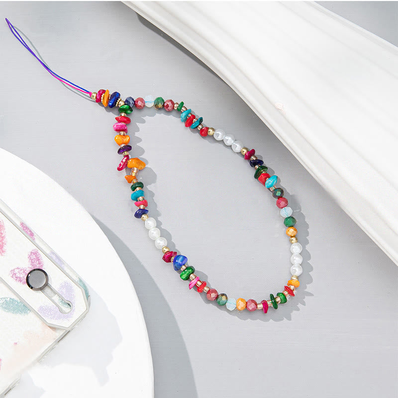 Olivenorma Colorful Gravel Pearl Color Matching Mobile Phone Strap
