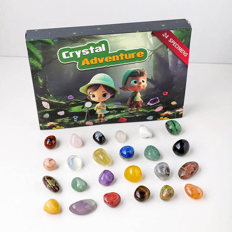 Olivenorma "Crystal Adventure" 24 Days Crystal Advent Calendar 2026 Natural Stone - 24 Pieces Polished Stone - image 1