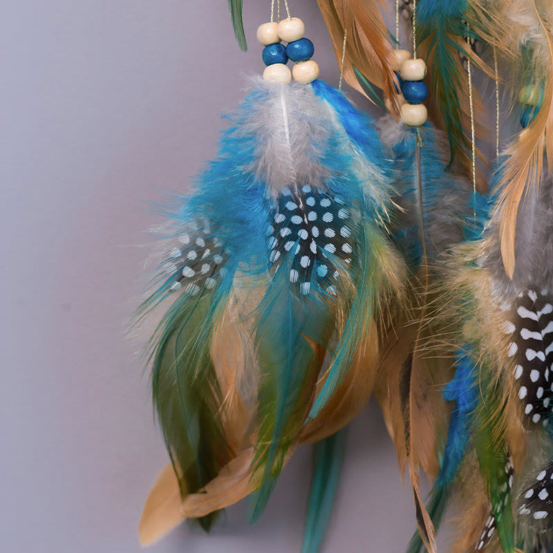 Olivenorma Turquoise Tree of Life Feather Dream Catcher