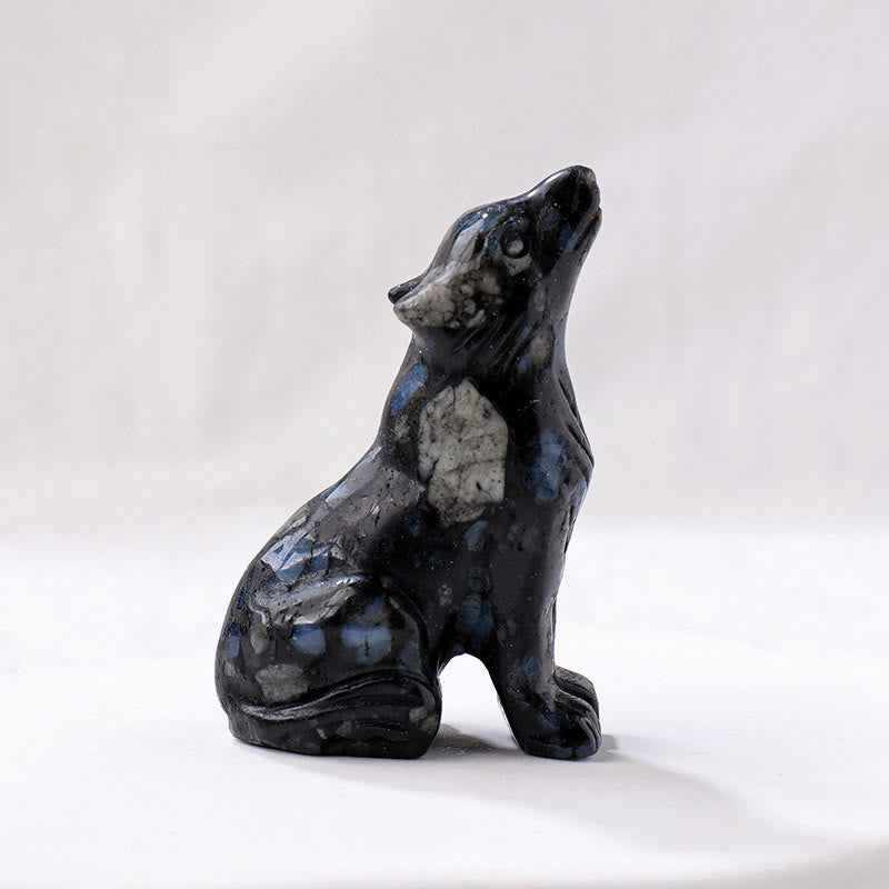 Olivenorma Natural Crystal Little Wolf Boy Gemstone Decoration - image 11