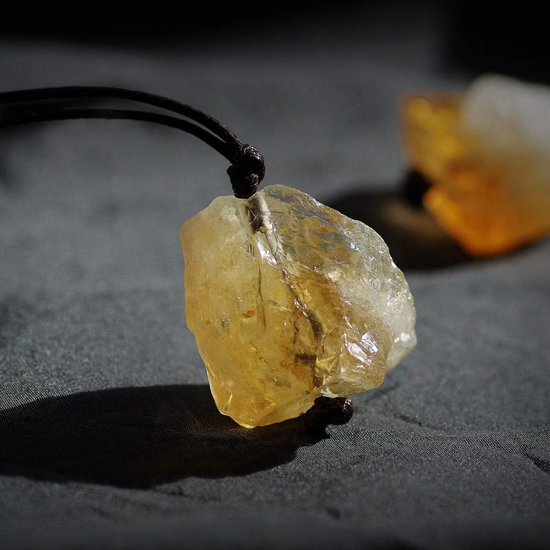 Natural Citrine Prosperity Gemstone Neclace