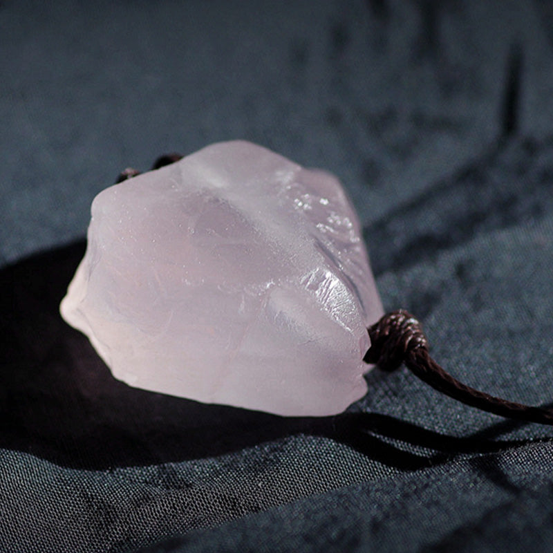 Natural Rose Quartz Gemstone Neclace